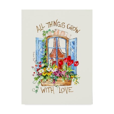 Barbara Mock 'All Things Grow With Love' Canvas Art,14x19